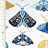 Textil - nočné motýle II, extra kvalitný 100 % bavlnený satén, šírka 160 cm - 15458720_