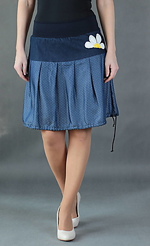 Sukne - Letní modrá sukně - 15459352_