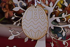 Dekorácie - Veľkonočne vajíčko drevené gravírovane 11 - 15457931_