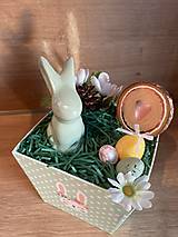 Dekorácie - Veľkonočná krabička so zajačikom - 15458172_