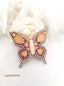 Brošne - Elegantný motýľ - 15460184_