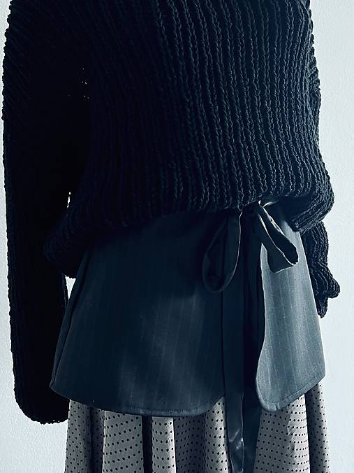 Pletený pulóver oversize čierny