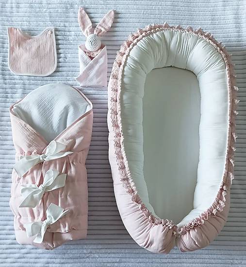 Detský textil - Set pre bábätko z mušelínu - 15464997_