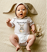 Detské oblečenie - Veľkonočné body Zajačik - moja prvá Veľká Noc-80 skladom - 15465382_