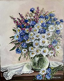 Obrazy - Lúčne kvety Zátišie - 15464445_