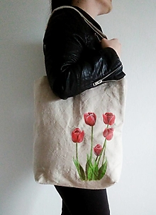 Nákupné tašky - Nákupná taška tulipány - 15463665_