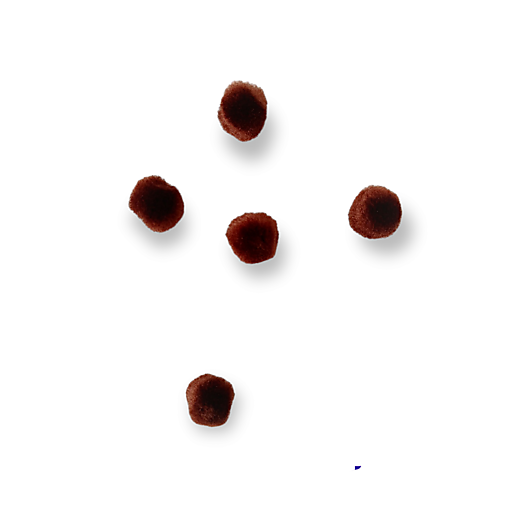 Polotovary - Plyšové POM POM guličky 5 ks - Hnedé R7651204 - 15463900_