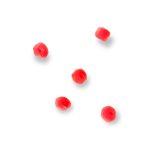 Polotovary - Plyšové POM POM guličky 5 ks - Oranžové R7651234 - 15463992_