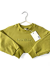 Detské oblečenie - Detská mikina s menom KAMILKA - lime - 15463160_