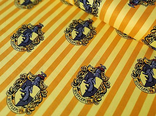Textil - Bavlnená látka Harry Potter - Hufflepuff (Bifľomor) - 15466217_