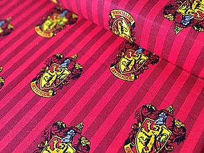 Textil - Bavlnená látka Harry Potter - Gryffindor (Chrabromil) - 15466270_