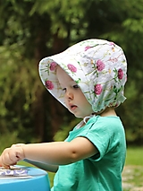 Detské čiapky - Letný detský ľanový čepiec ďatelina - 15466374_