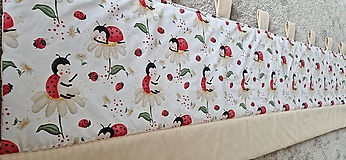 Úžitkový textil - Zástena za posteľ ... Lienky - 15467153_