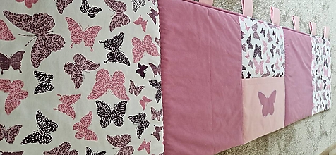 Úžitkový textil - Zástena za posteľ ...Motýl - 15467165_