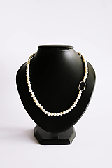 Náhrdelníky - shell perlový náhrdelník - spojenie - 15468302_