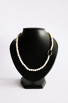 Náhrdelníky - shell perlový náhrdelník - spojenie - 15468302_