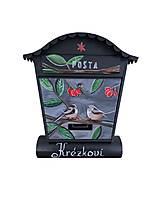 Úložné priestory & Organizácia - Maľovaná poštová schránka - vtáčiky dlhochvosté - 15468965_