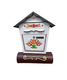 Nádoby - Maľovaná poštová schránka - farebný ornament - 15468970_