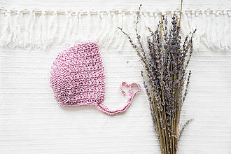 Detské čiapky - Čepček ružový zo 100% bavlny - 15469260_