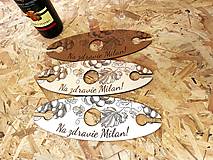 Polotovary - Drevený stojan na vínové poháre s personalizáciou - 15468994_
