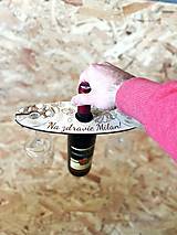 Polotovary - Drevený stojan na vínové poháre s personalizáciou - 15468999_