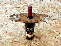 Polotovary - Drevený stojan na vínové poháre s personalizáciou - 15469007_