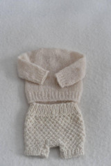 Detské oblečenie - Newborn pulóvrik a kraťasky na fotenie pre novorodeniatka - 15466652_