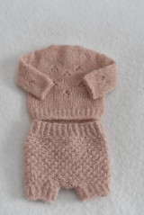 Detské oblečenie - Newborn pulóvrik a kraťasky na fotenie pre novorodeniatka - 15466657_