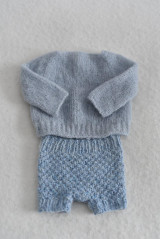 Detské oblečenie - Newborn pulóvrik a kraťasky na fotenie pre novorodeniatka - 15466661_