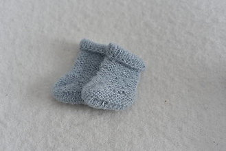 Ponožky, pančuchy, obuv - Newborn ponožky na fotenie pre novorodeniatka (Svetlomodré (14)) - 15466721_