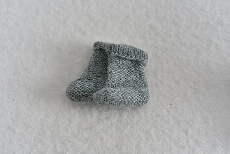 Ponožky, pančuchy, obuv - Newborn ponožky na fotenie pre novorodeniatka (Svetlozelené (21)) - 15466737_