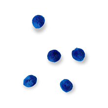 Polotovary - Plyšové POM POM guličky 5 ks - Tmavo modré R7651310 - 15466348_