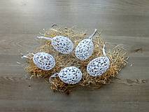 Háčkované vajíčka biele IV
