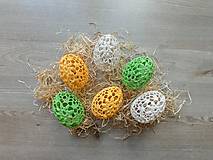 Háčkované vajíčka farebné 