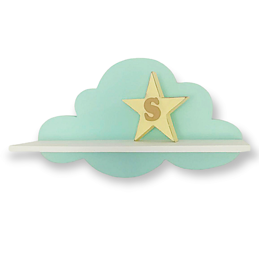 Nábytok - Polica obláčik Mint - 15472190_