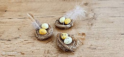 Polotovary - Hniezdo s vajíčkami - 15475360_