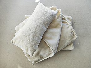 Textil - VLNIENKA prehoz na gauč VELVET acryl NATURAL ROHOVA SEDAČKA tvaru L dvojitá usijeme podľa vlastných rozmerov - 15473610_
