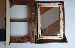 Dekorácie - Rustikalna skrinka a zrkadlo - 15472944_