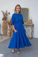 Sukne - Mušelínová sukňa cobaltová modrá Tajana - 15473103_