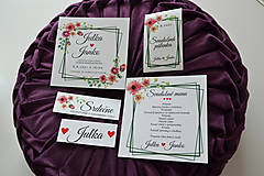 Papiernictvo - Svadobné oznámenie kvety 2 - 15473098_