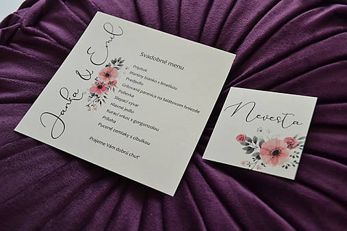 Svadobné oznámenie kvety 2 (menu)