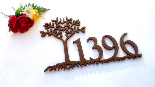  - Číslo na dom - strom vpredu (výška číslic 12cm) - 15475937_