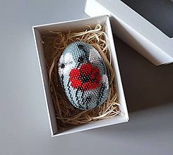 Dekorácie - Veľkonočné vajíčko z korálikov - v krabičke - 15474928_