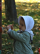 Detské čiapky - Detský úpletový čepček biely pointoille - 15478474_