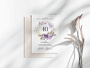 Papiernictvo - Pozvánka na narodeninovú oslavu Purple blossom - 15476409_
