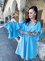 Tehotenské oblečenie - Spoločenské šaty na dojčenie – MAMA A DCÉRA –modré - 15476852_