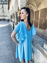 Šaty - Spoločenské šaty na dojčenie – modré - 15476891_
