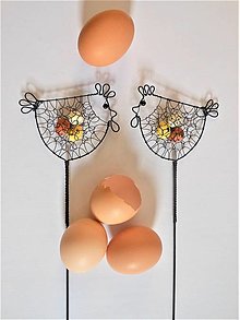 Dekorácie - Slepička s vajíčky - 15476263_