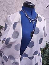Šaty - Zavinovacie ľanové šaty s potlačou (rôzne farby) - 15477351_
