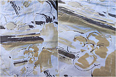 Šaty - Zavinovacie ľanové šaty s potlačou (rôzne farby) - 15477360_